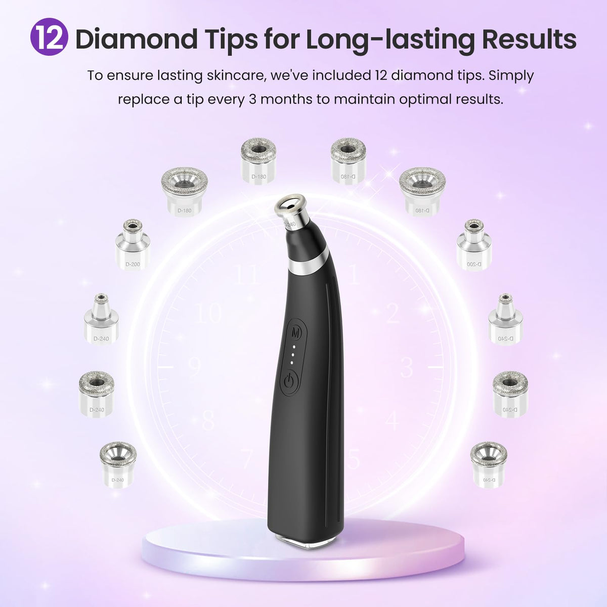 UNOISETION travel-compact design highlights portability for on-the-go skincare.