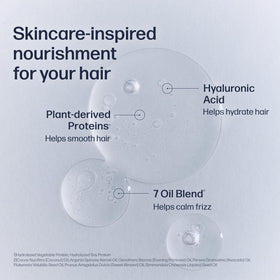 UNOVE oil on end-lengths creates glass-like shine with heat protection for styled looks