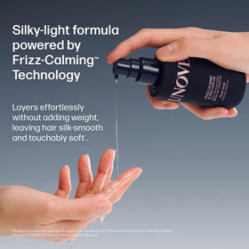 UNOVE glass-hair finish after heat styling with straightener or curling iron