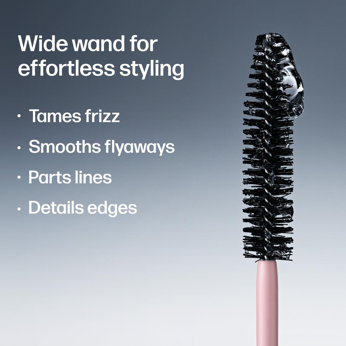 UNOVE Frizz-Calming Stick applying to baby hairs for sleek edges.