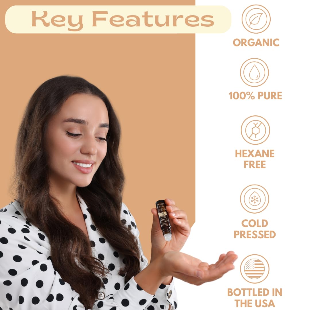 Untamed Organics Youth Elixir ingredients: castor, almond, rosehip oils