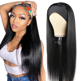 Unvizossa headband wig straight 18inch natural-color option for daily wear