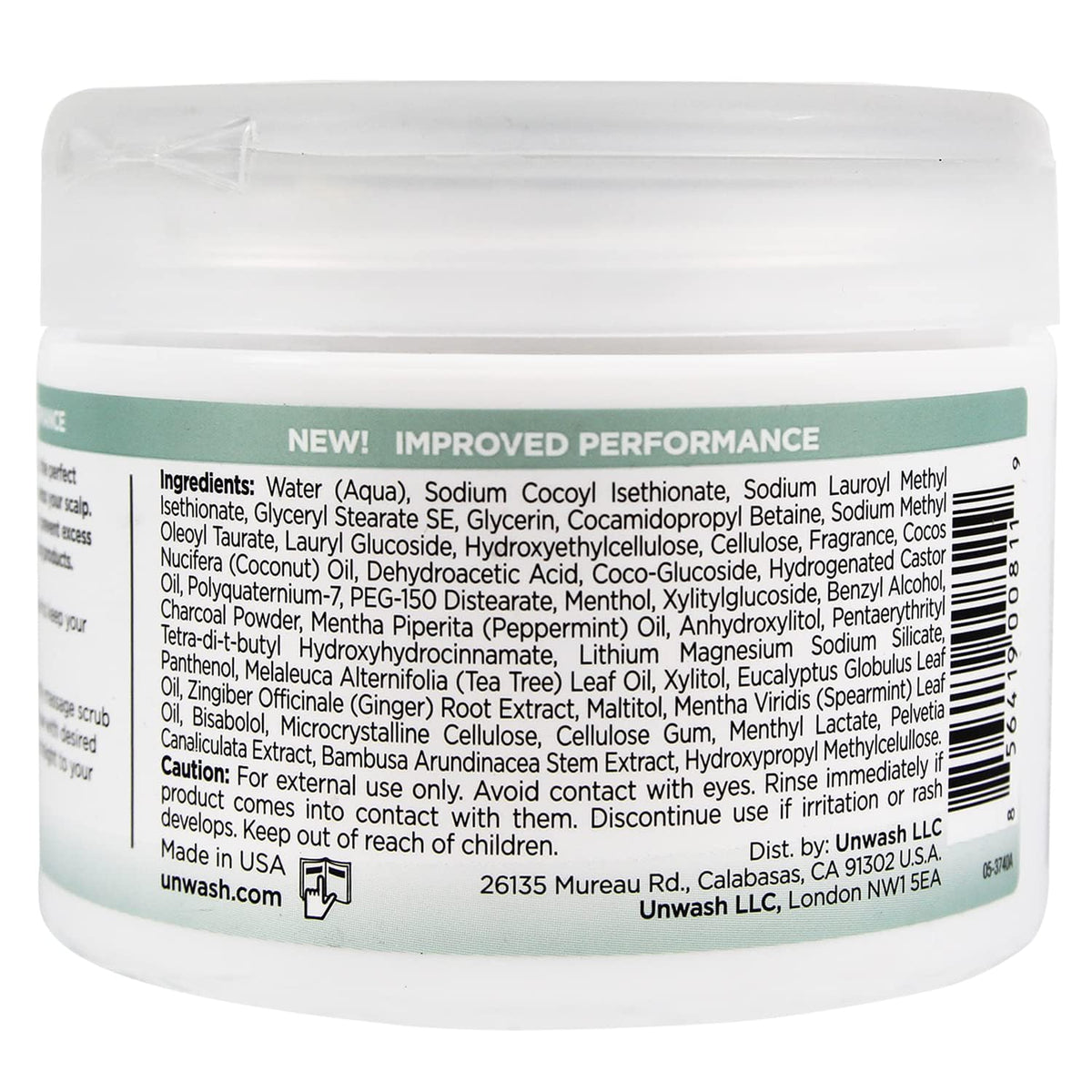 Unwash Charcoal Detox Scrub rinse cycle leaves hair feeling renewed.