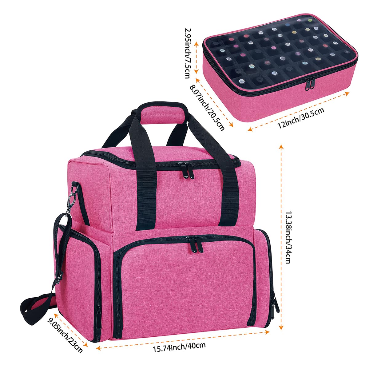 UOZL nail-art lamp compartment keeps drying tools organized during setup.