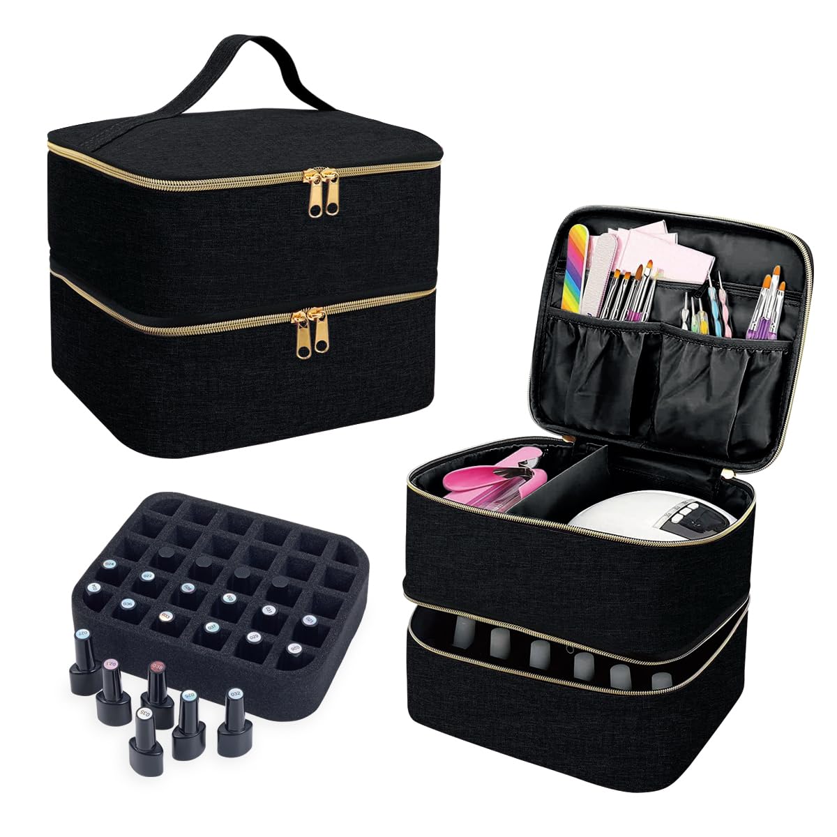 UOZL Nail Polish Organizer compact storage for home vanity and salon setups