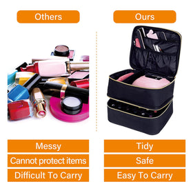 UOZL Nail Polish Organizer handheld carry handle enables easy travel