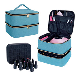 Elegant light green color adds style to vanity or travel kit.