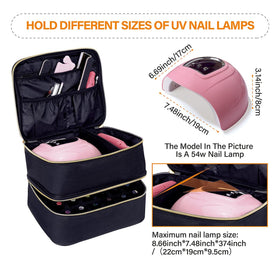UOZL Nail Polish Organizer lower layer with bottles demonstrates high capacity storage
