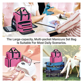 UOZL rose red nail polish organizer suits travel beauty routines.