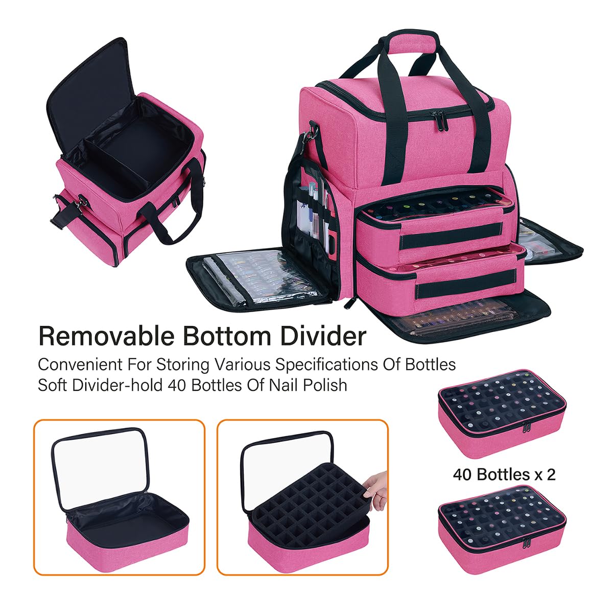 UOZL adjustable shoulder strap keeps this case comfortable on the go.