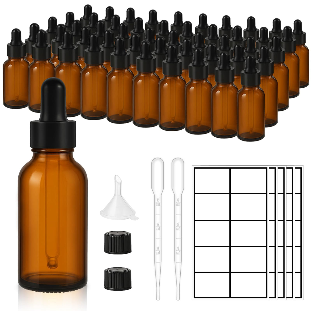 UPBUD amber glass dropper bottle 1oz with UV protection for sensitive liquids.