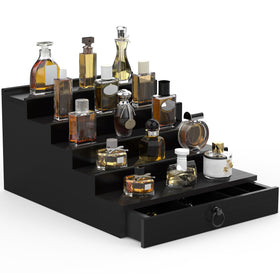 upcessory Cologne Organizer 5-tier shelf shows bottles neatly for easy selection.