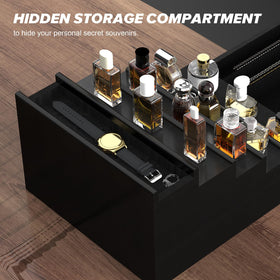 upcessory Cologne Organizer plush lining protects delicate bottles from scratches.