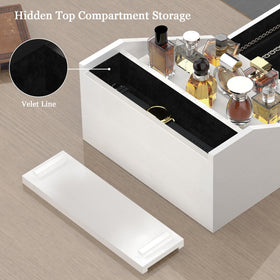 upcessory wooden cologne organizer hidden top compartment provides discreet extra storage