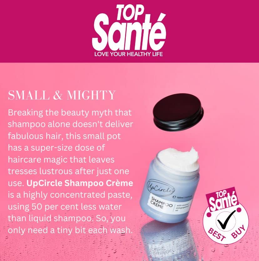 UPCIRCLE Shampoo Crème ingredients coconut and grapefruit oil nourish the scalp.