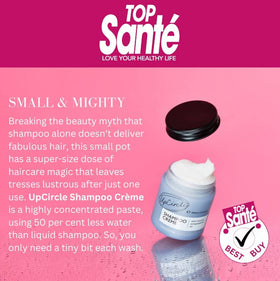 UPCIRCLE Shampoo Crème ingredients coconut and grapefruit oil nourish the scalp.