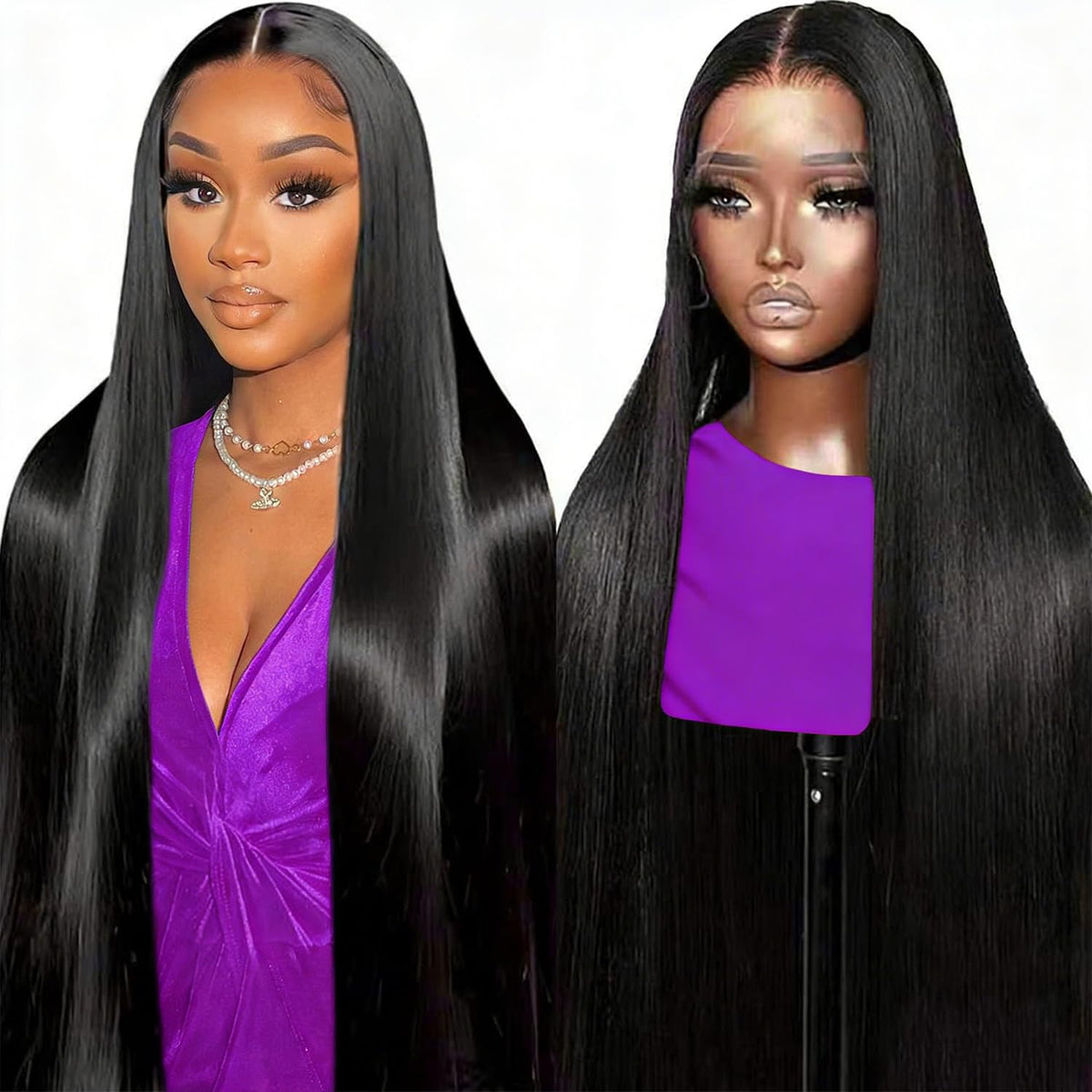 UPIGUILK 32-inch straight wig with 13x6 lace front for natural parting