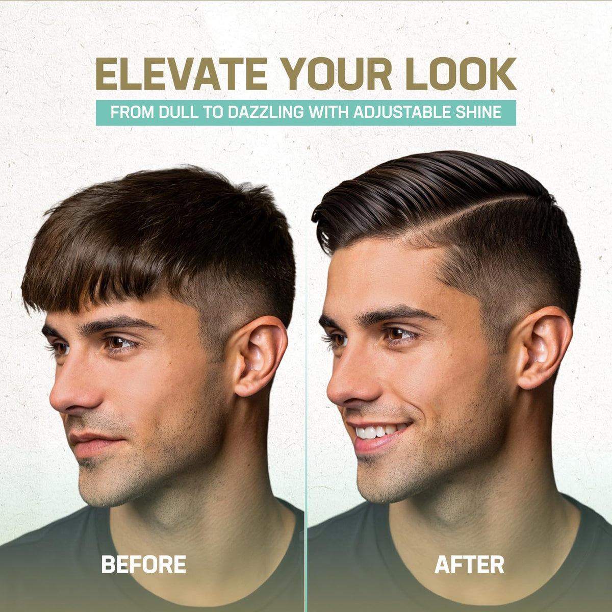 Uplift Provisions Signature Pomade side-part look with secure hold.