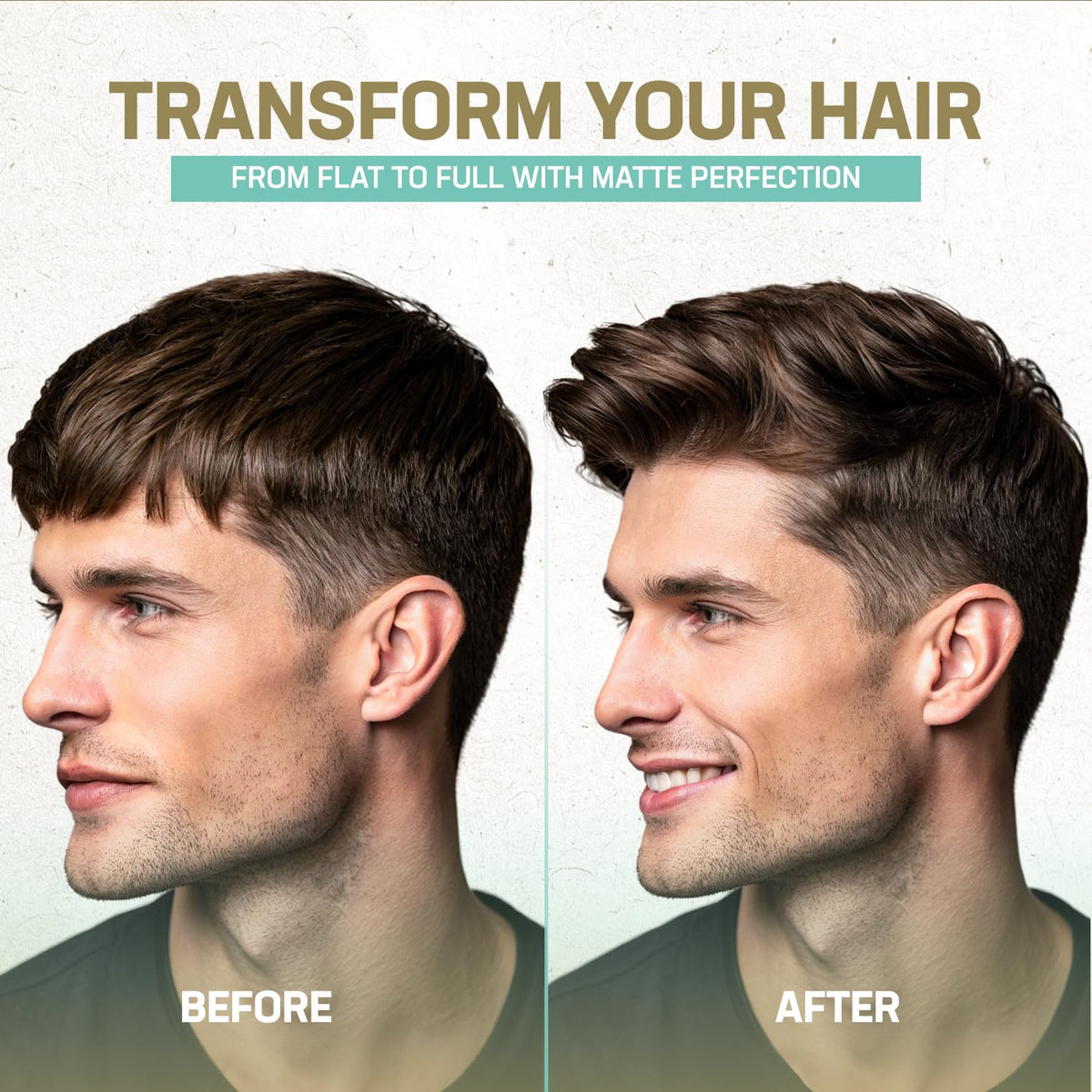 Uplift Provisions Styling Compound matte-finish on hair in action.