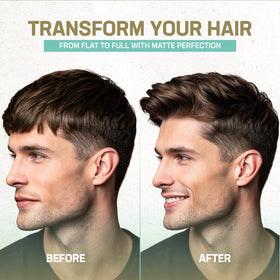 Uplift Provisions Styling Compound matte-finish on hair in action.