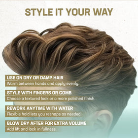 Uplift Provisions Styling Compound compact 3 oz packaging ideal for travel.