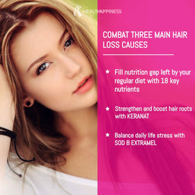 UpNourish Keranat hair growth capsule highlighting follicle support.