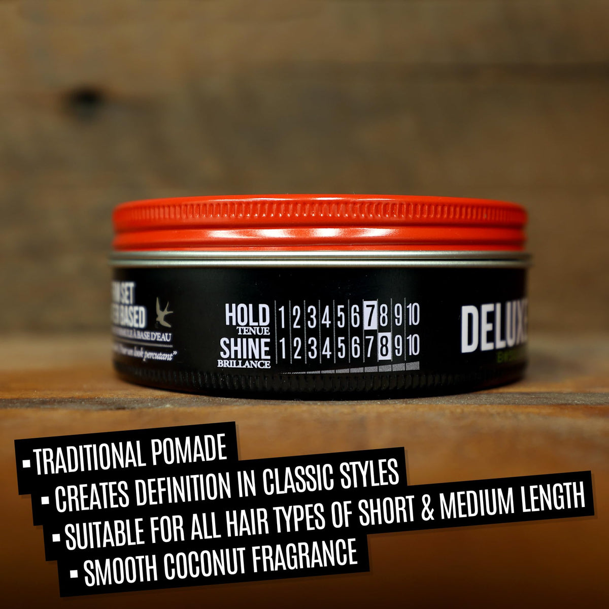 Hands applying pomade for a sleek, classic slick back style