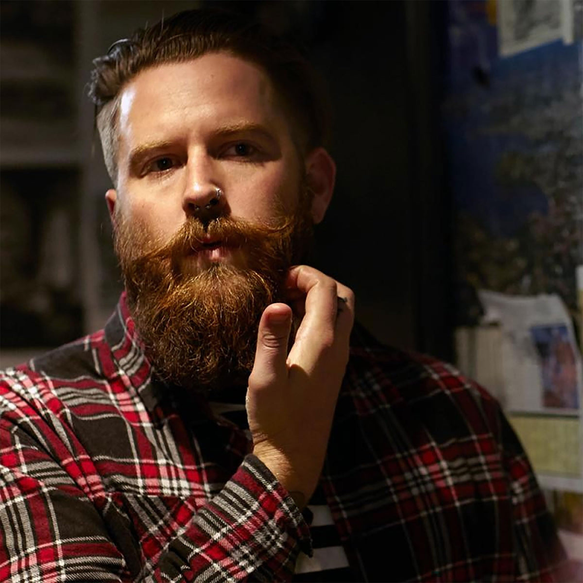 Routine shot featuring Uppercut Deluxe beard balm for daily grooming.