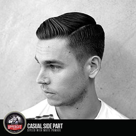 Uppercut Deluxe Matte Pomade barber-crafted quality suited for home or barbershop use.