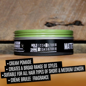 Side-part hairstyle with natural matte finish using UPPERCUT DELUXE Matte Pomade.