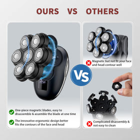 UPTARD IPX5 waterproof shaver for wet or dry use.