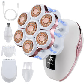 UPTARD women's electric razor close-up blades for precise shaving.