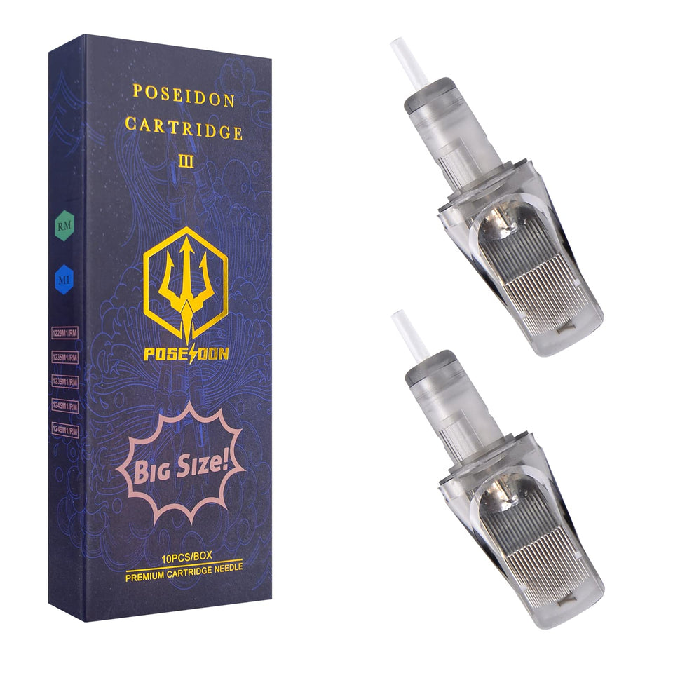 UPTATSUPPLY Poseidon 0.35mm big-size cartridge needles for clean lines and bold shading.