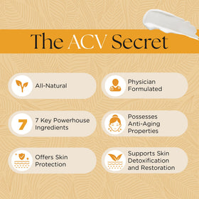 UpWellness ACV Secret moisturizer label closeup highlights natural ingredients.