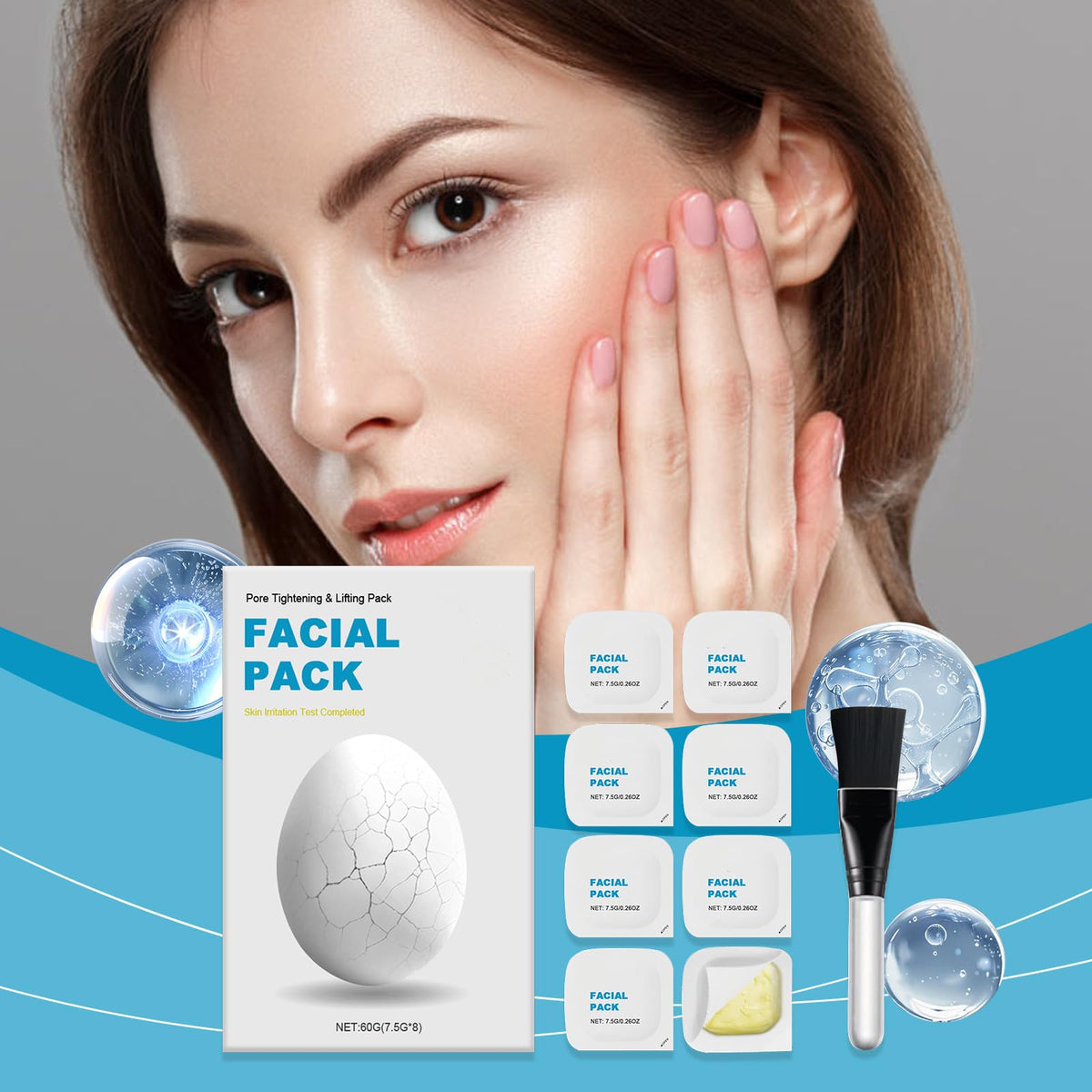 URABOS Zombie Face Mask on-face application demonstrates even coverage across facial contours