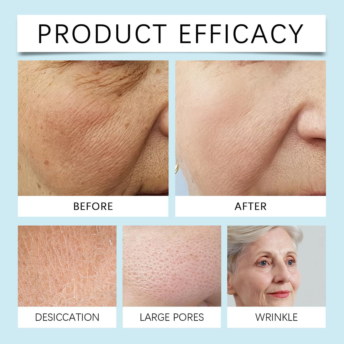 URABOS Zombie Face Mask result shot hints smoother, refreshed skin after use