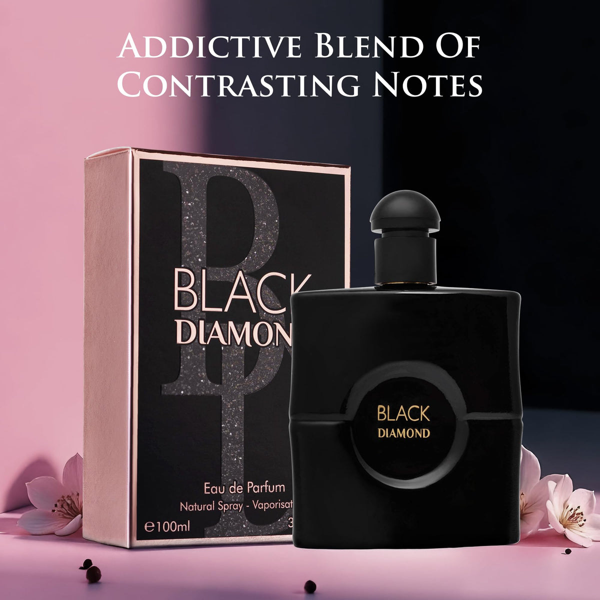 Urban Collection Black Diamond base notes vanilla and patchouli give lasting warmth.