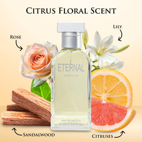 URBAN COLLECTION Eternal for Women bottle side suggests versatile wear from day to night.