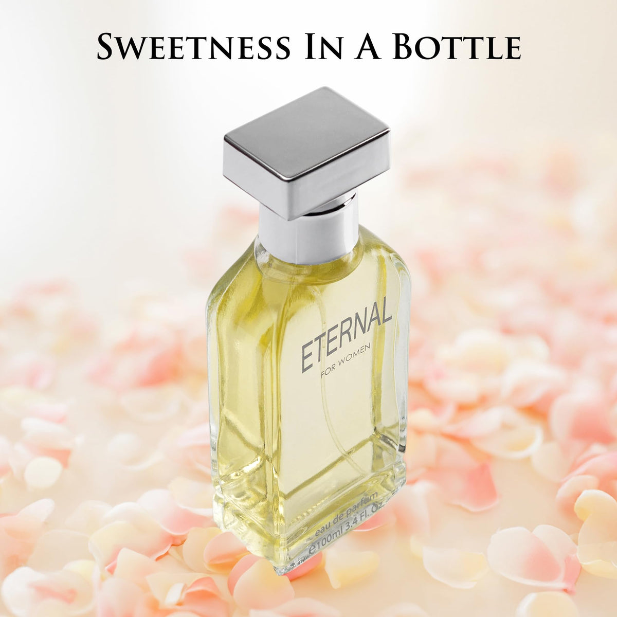 URBAN COLLECTION Eternal for Women bottle top highlights elegant packaging and modern scent.