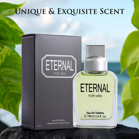 URBAN COLLECTION Eternal for Men spray on wrist, easy application for all-day freshness.