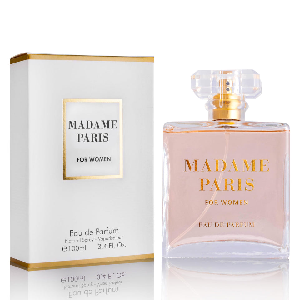 URBAN COLLECTION Madame Paris bottle closeup showing floral notes for daily wear