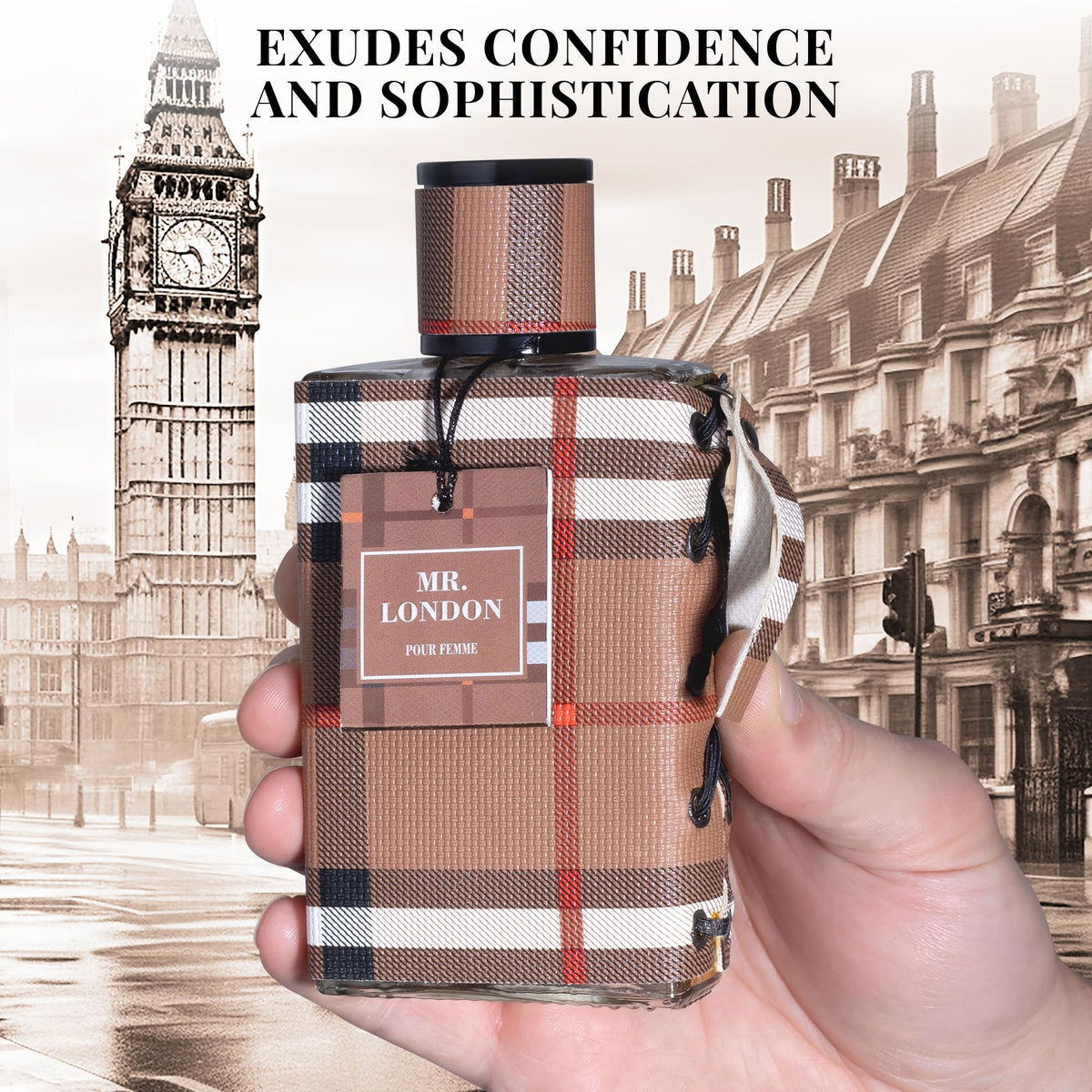 Mr London guaiac wood base notes create lasting impression.