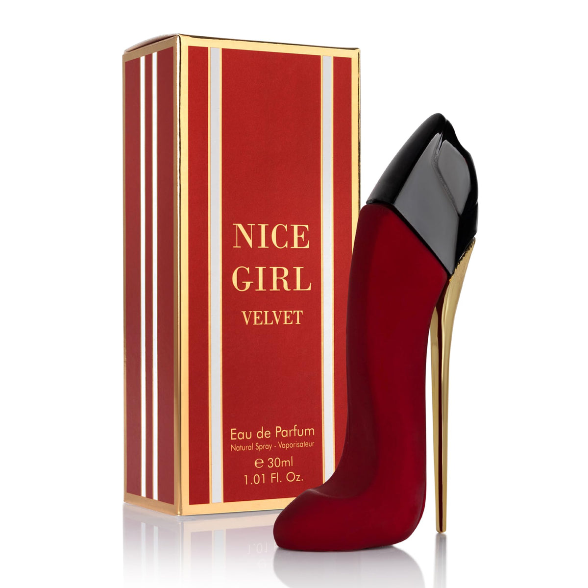 URBAN COLLECTION Nice Girl Velvet bottle close-up highlighting amber floral tones for daily wear