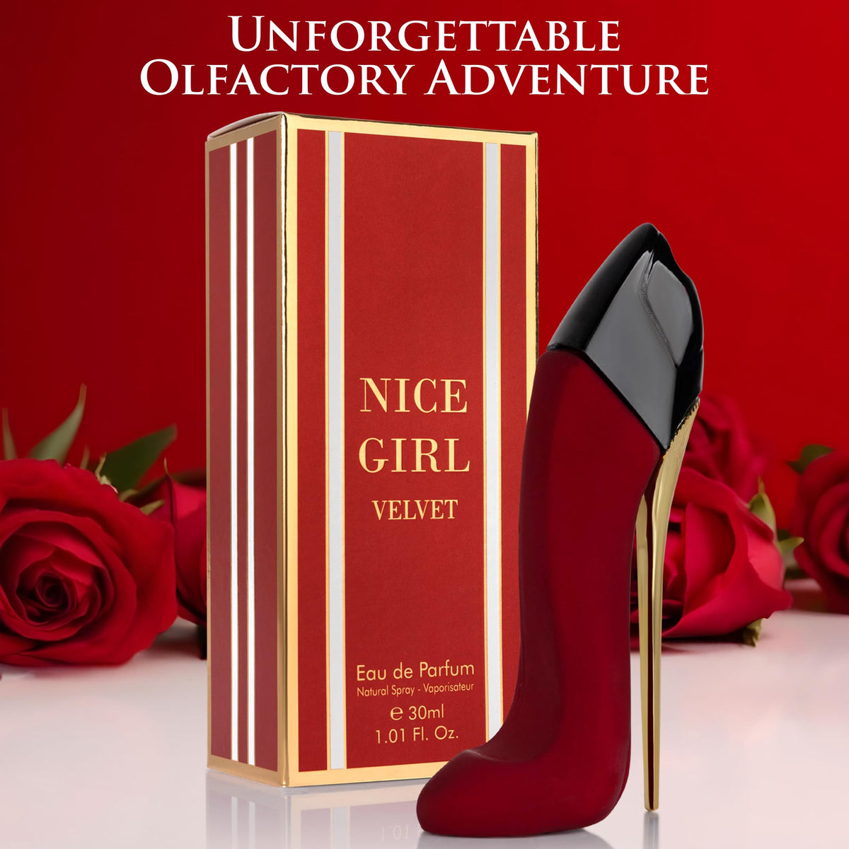 URBAN COLLECTION Nice Girl Velvet note close-up emphasizes almond and saffron spark