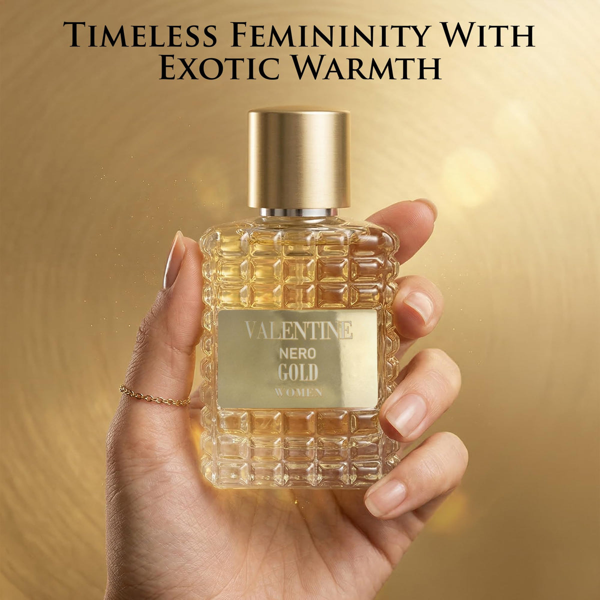 URBAN COLLECTION Valentine Nero Gold amber base close-up suggesting warm, lasting scent