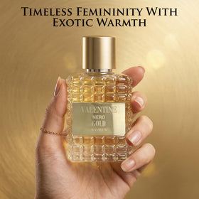 URBAN COLLECTION Valentine Nero Gold amber base close-up suggesting warm, lasting scent