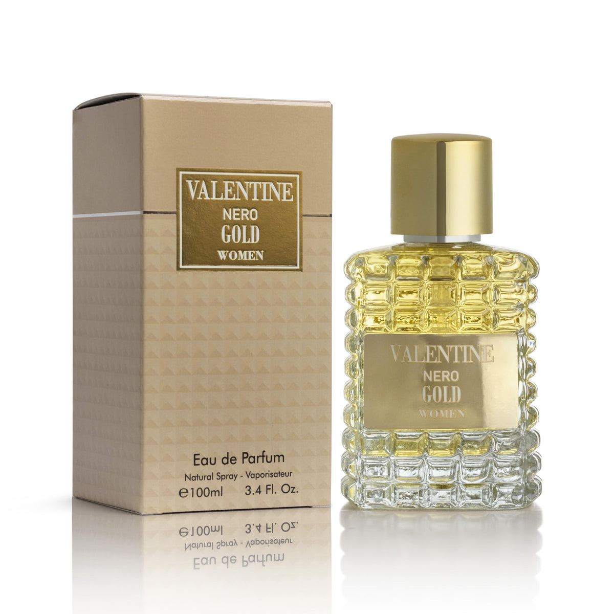 URBAN COLLECTION Valentine Nero Gold bottle on display with tropical coconut aroma for evenings
