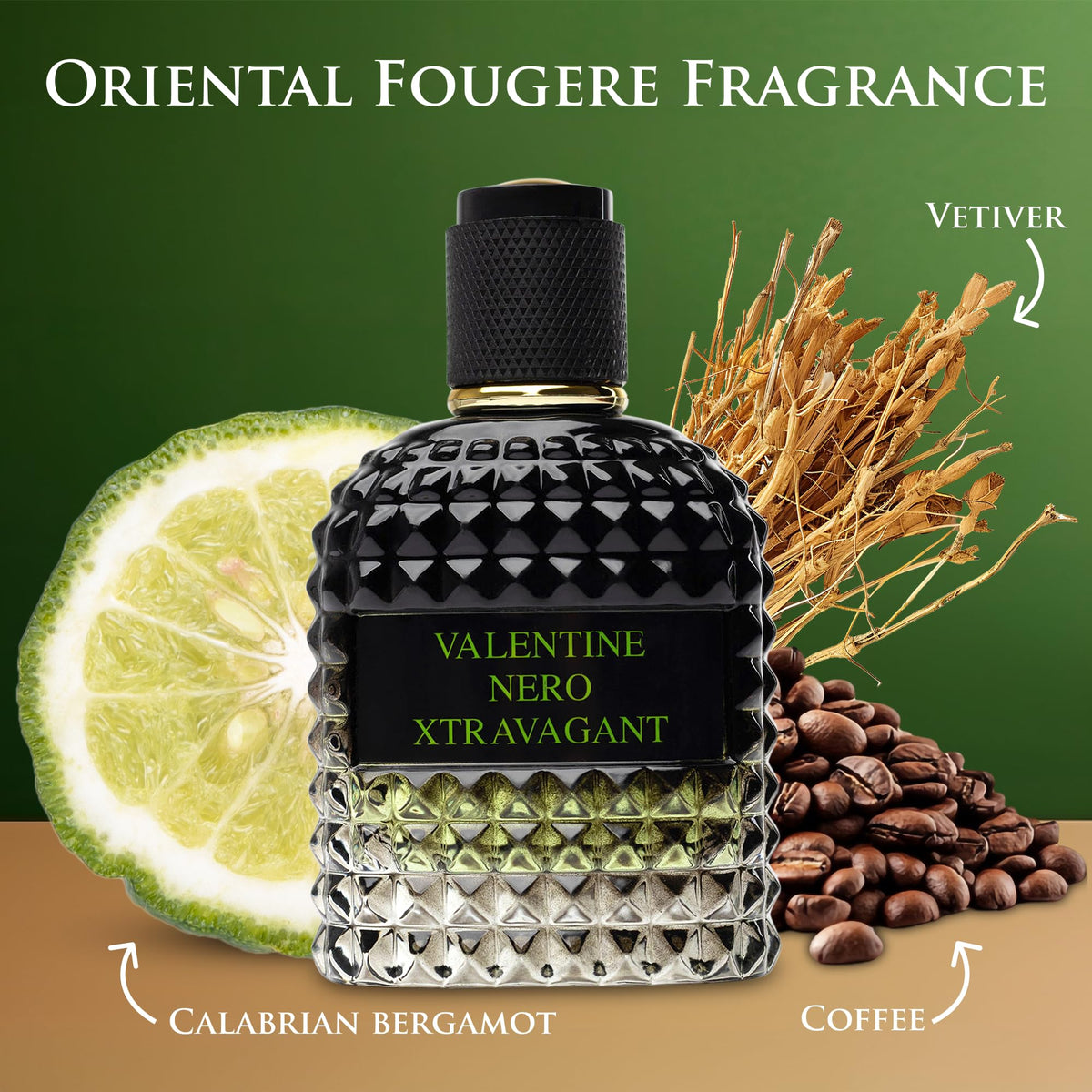 Urban Collection Valentine Nero Xtravagant bottle cap, precise spray control.