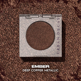 Urban Decay 24/7 Eyeshadow Ember close-up highlights velvety texture and crease-free wear