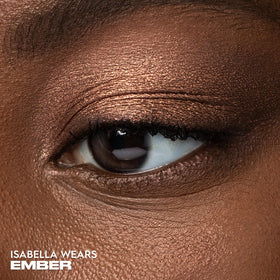 Urban Decay 24/7 Eyeshadow Ember fingertip application shows intense payoff and smooth blending